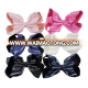 Popular sweet hair bows 6 inch the shiny pu leather Large hair bows for girls fashion hair accessories