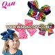 HOT SALE! baby lovely hologram technology ribbon boutique hair bows for your hair